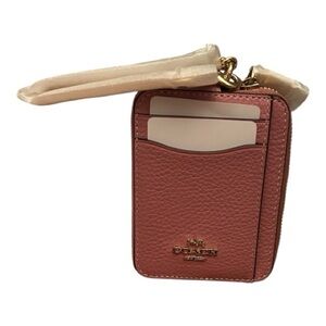 Coach True Pink Zip Card Case